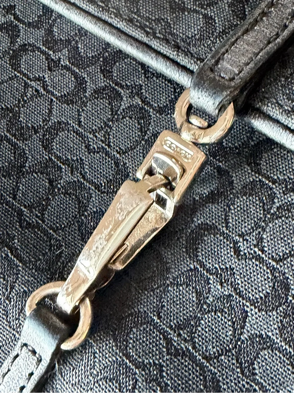 Coach 6380 Hamptons Signature Demi Flap Shoulder Bag Black Jacquard Y2K